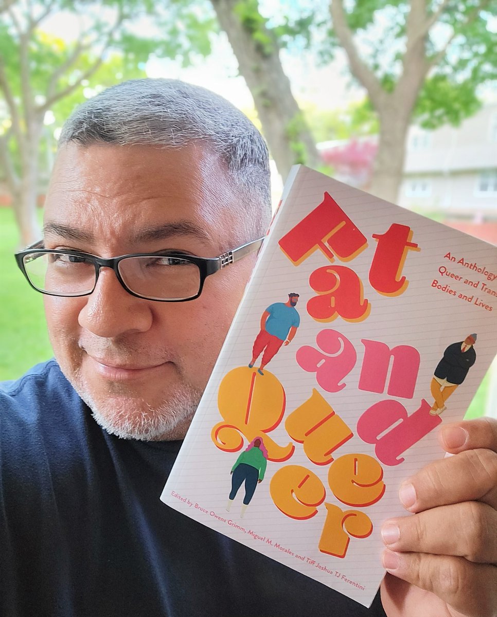 Happy 3rd birthday to our chonky little book, <a href="/FATandQUEER/">Fat & Queer Anthology</a>: An Anthology of Queer and Trans Bodies and Lives, that keeps on making us proud! #FATandQUEER 🏳️‍🌈 #FATandTRANS 🏳️‍⚧️ #FATLit 📖 🧡 🩷 💛