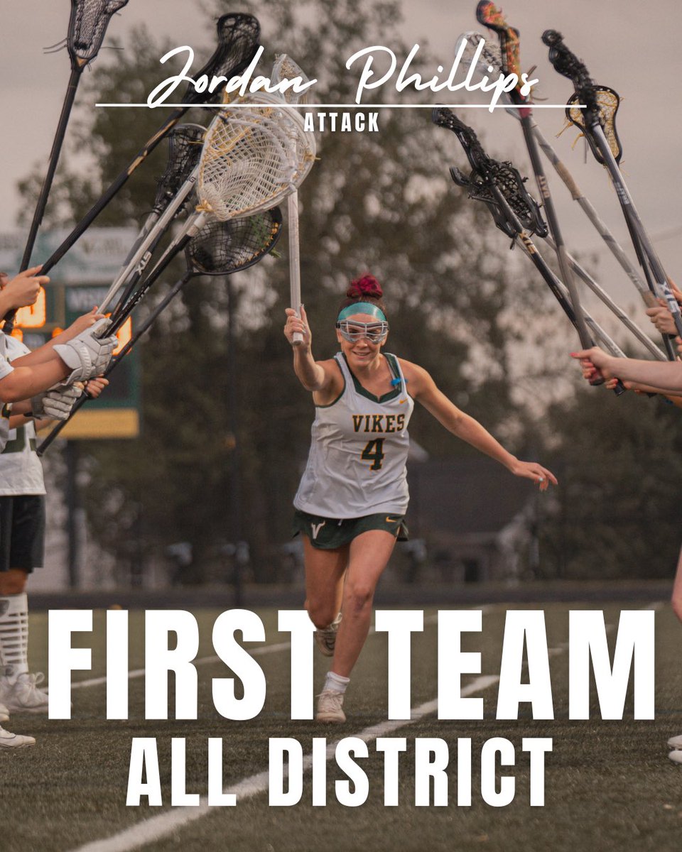 VikesGLax's tweet photo. Congratulations to our 1st Team All District selections

Attack 
Jordan Phillips 

Goalie 
Ava Wood
@ValleyBoosters @LoCoSports @LVHS_official https://t.co/zClWWVHSRZ
