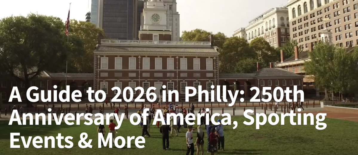 As you've probably heard, 2026 is going to be a BIG year for Philadelphia. But where do you start in navigating everything that's going on? Our partner and Chamber member @visitphilly just released an in-depth roundup of all of the activities occurring during and in the