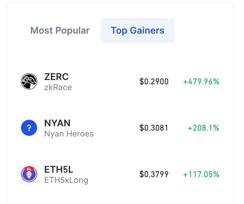 GUYS, $ZERC HAS SOME EXTRAORDINARY POTENTIAL - outperformed the whole crypto market today!

Do you want to know more?

zkRace has evolved from a first-class NFT horse racing game to a vast GameFi infrastructure. It is the world’s first scalable zk-rollup Validium infrastructure