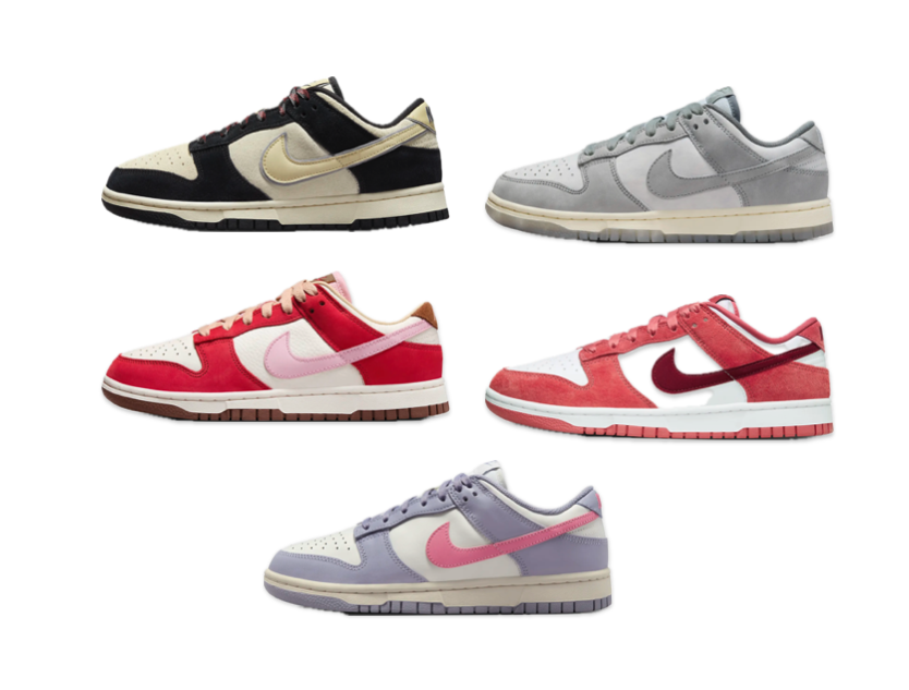 SOLELINKS's tweet photo. Ad: Restocked today: Women’s Nike Dunk Low

Black Suede:https://t.co/K6Hu9YvXf9
Cool Grey and Football Grey:https://t.co/myKwkZBOhv
Sail and Sport Red:https://t.co/kW39RIPlbk
Valentine's Day:https://t.co/N25qTtLHi0
Indigo Haze:https://t.co/2i2SQ39FP5 (last sizes) https://t.co/s7y3cv4LoF