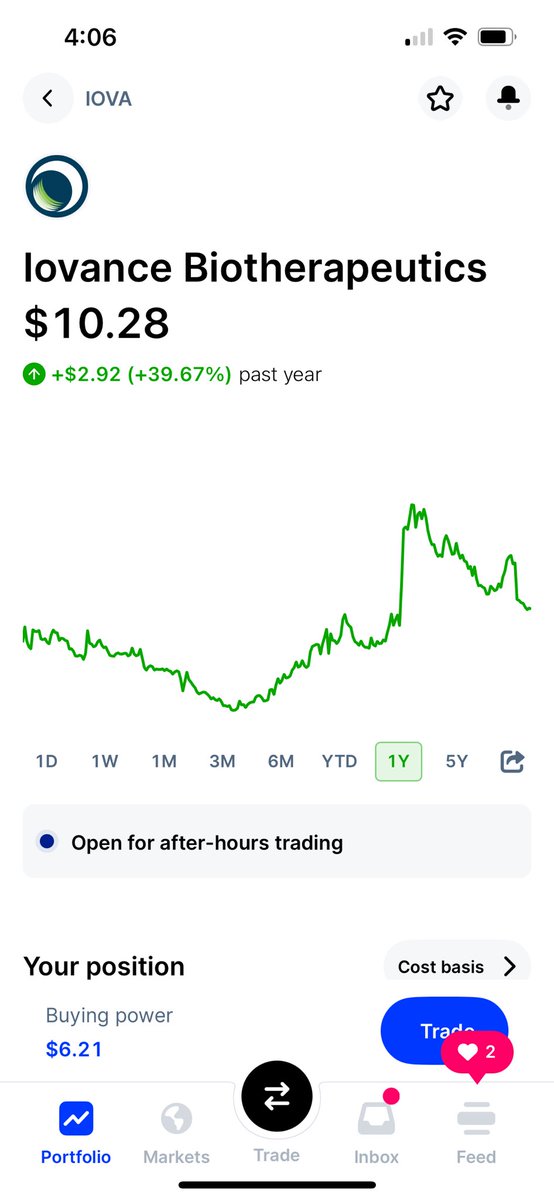 I have a new crush I feel like I’m cheating on $HUMA but I’m very attracted to $IOVA #stocks #stockstobuy #optionstrading