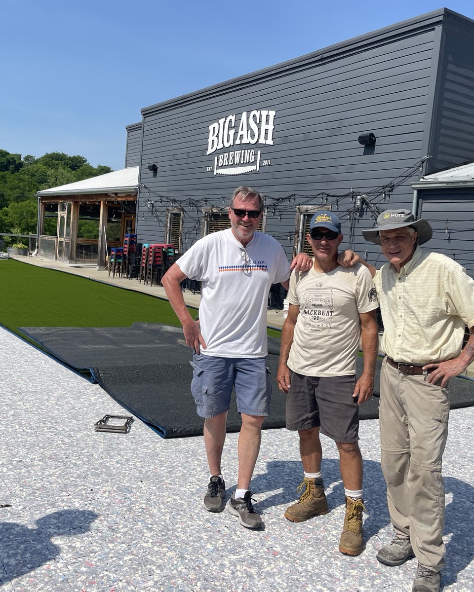BigAshBrewing's tweet photo. We're excited to be giving the beer garden a summer time facelift with new turf from our friend's over at The Motz Group! We're expecting to be done by the end of this week so stop by for an ice cold beer 🍻 Thank you so much Joe &amp; Dan Motz for making this happen! Stay tuned for https://t.co/sBfDSeP8mq