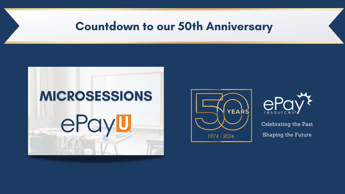 💥 Microsessions pack a punch - quickly. When you only have a few minutes to squeeze in payments education, our brief but informative microsessions allow you to make the most of your time.

👉🏼 Get Access: epayu.epayresources.org/microsession

#payments #microsessions #ePayU #memberbenefi
