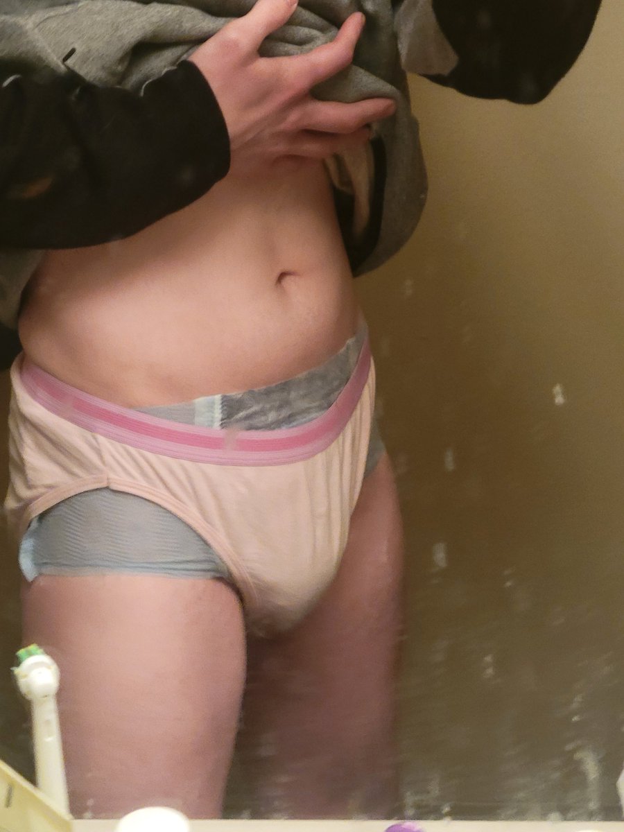DiaperDonna's tweet photo. Mommy said I could wear panties today....not what I thought she had in mind🙈 https://t.co/P2ZwoRbzEm