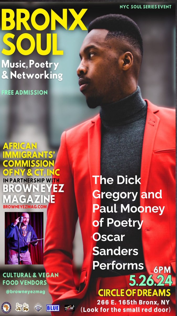 OscarSanders's tweet photo. Sunday May 26th [6pm]
Circle of Dreams
266 E 165th St 
Bronx, NY (look for the small red door) https://t.co/apd8pcVS1o