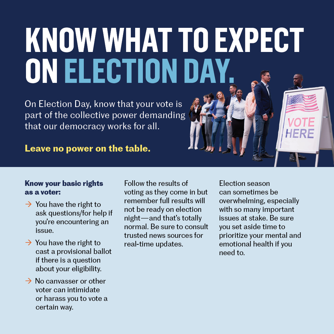 Under Georgia law, you have a right to vote: Vote if you are in line by 7 PM. Vote free from intimidation. Vote without making a line if you are 75+/have a disability. Vote after serving a felony conviction. For more: voting.naacpldf.org/voting-rights/…