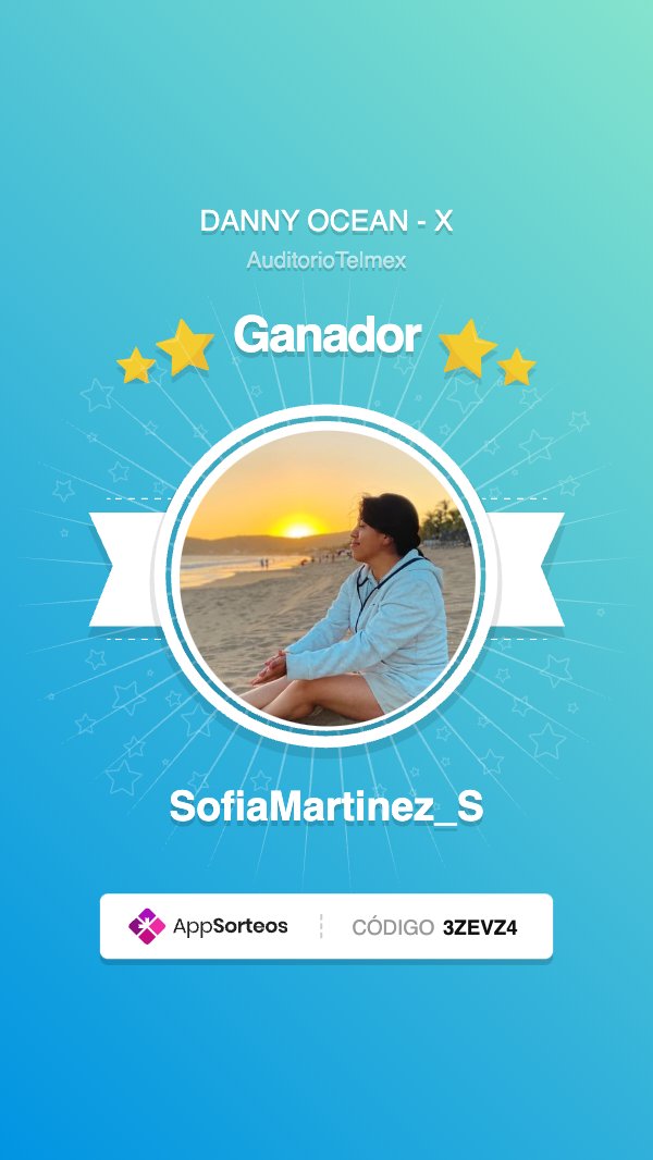 ¡FELICIDADES @SofiaMartinez_S ! Te mandaremos un DM con la información de tu premio