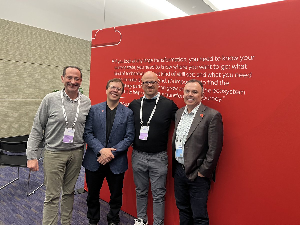 AI innovation and @RedHat could become synonymous like hybrid cloud and Red Hat. In a terrific sit down with Red Hat CEO Matt Hicks and Strategy Chief Mike Ferris we discussed the abstraction of model development, hardware, and silicon and how RH has an approach that could break
