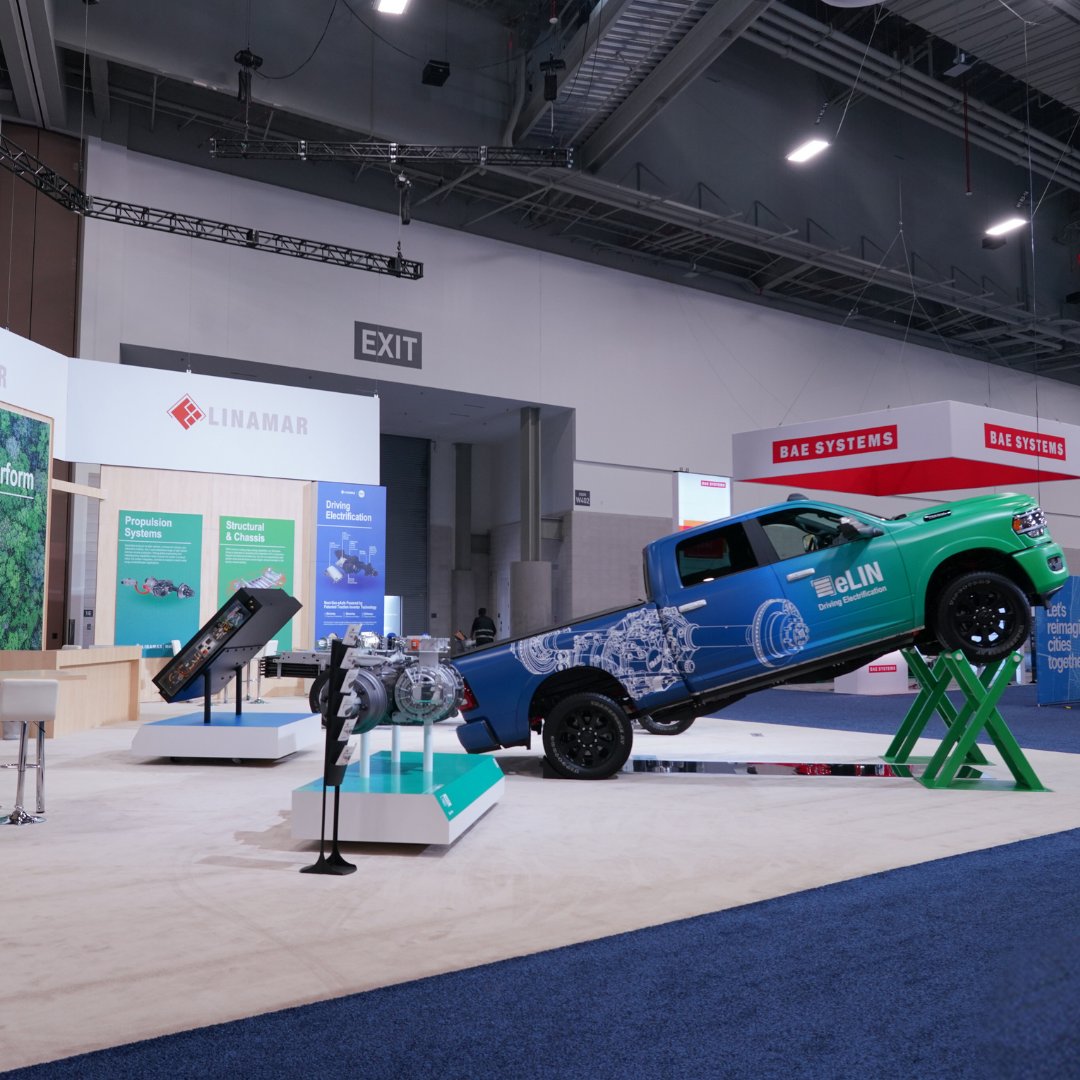 LinamarCorp's tweet photo. It's been an incredible first day at ACT Expo 2024! Come by booth #3771 to chat with one of our experts about Linamar’s electrified product solutions. #Linamar #DivingElectrification #ACTexpo https://t.co/uMxzetdqmF