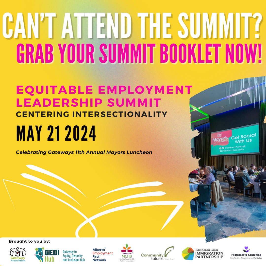 MentorAbilityAB's tweet photo. Order your  Equitable Employment Leadership Summit Booklet today and stay informed on the latest trends and strategies in equity and inclusion. Don’t let missing the event keep you from being a part of the change!
https://t.co/Co0xyPgii2 https://t.co/jMGpJ0VMJi