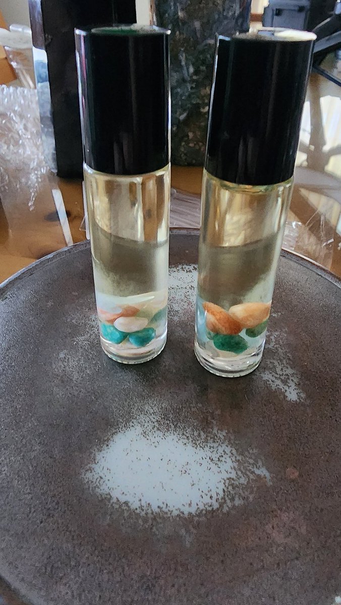 New Oil Roller scent alert! 

Sweet Seabreeze

Let the peace of a quiet moment by the sea wash over you. Sweet orange combined with the floral tones of ylang-ylang and geranium, balanced with earthly hints of patchouli and vetiver. 

Aquamarine for connecting the heart and throat