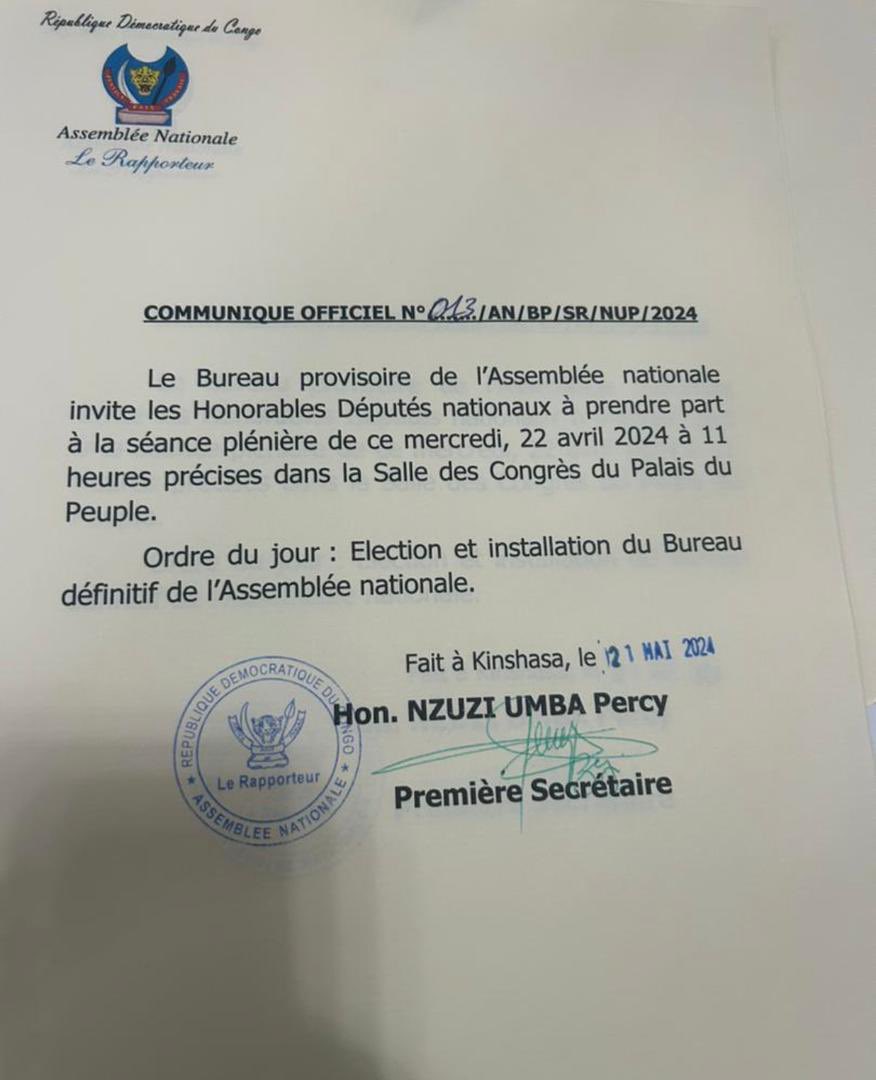 Élection Bureau définitif de l’Assemblée Nationale, bonne chance à VK @VitalKamerhe1 @BillyKambale1 @MichelMoto1 @leonnguwa2