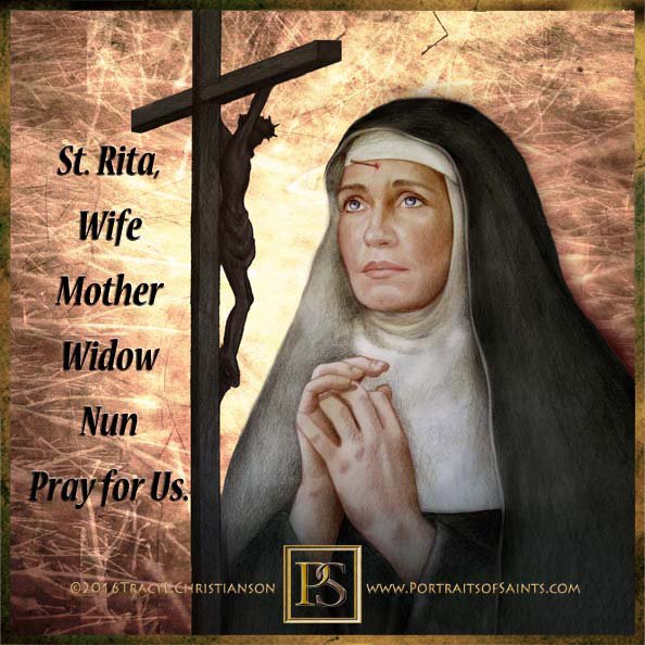 Happy Feast Day St. Rita of Cascia, pray for us! She earned fame for her austerity, devotion to prayer, & charity. She received visions & the crown of thorns of Christ. bit.ly/2zdmuJm