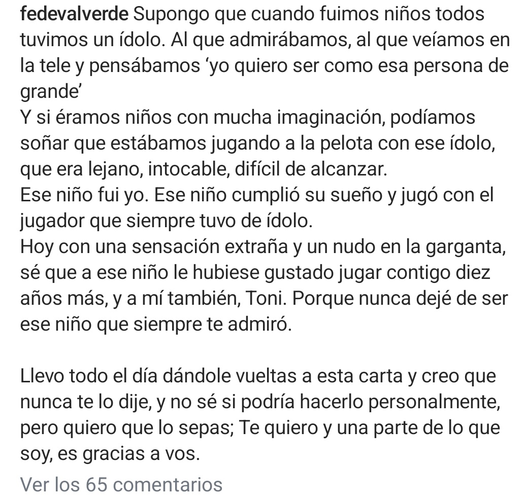 AdriRM33's tweet photo. La carta de despedida de Fede Valverde a Toni Kroos.

No puedo más. 🥹😔💔 https://t.co/YXGB56RfX5