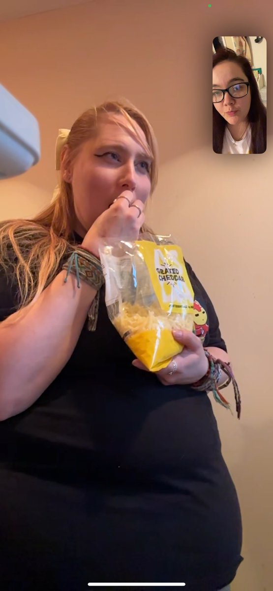 Amyf20's tweet photo. When the best friend phones to rant while stress eating cheese like a feral gremlin 😂🧀 @TheIncaPrincess https://t.co/qpcgnBWbil