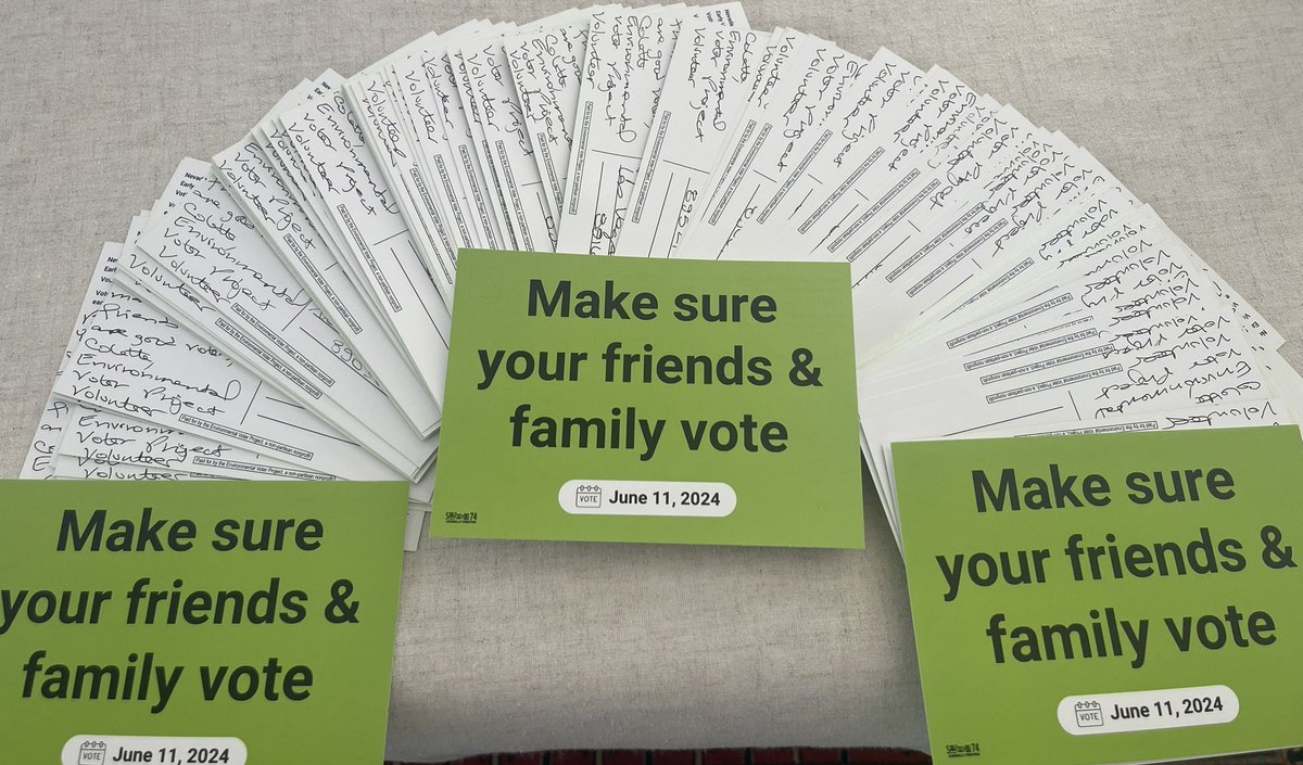 ✅ 100 handwritten postcards from this #EnvironmentalVoterProject #volunteer coming your way #Nevada! Just a friendly reminder to get your good vote on! Primary June 11th. 🌍🗳️🍃