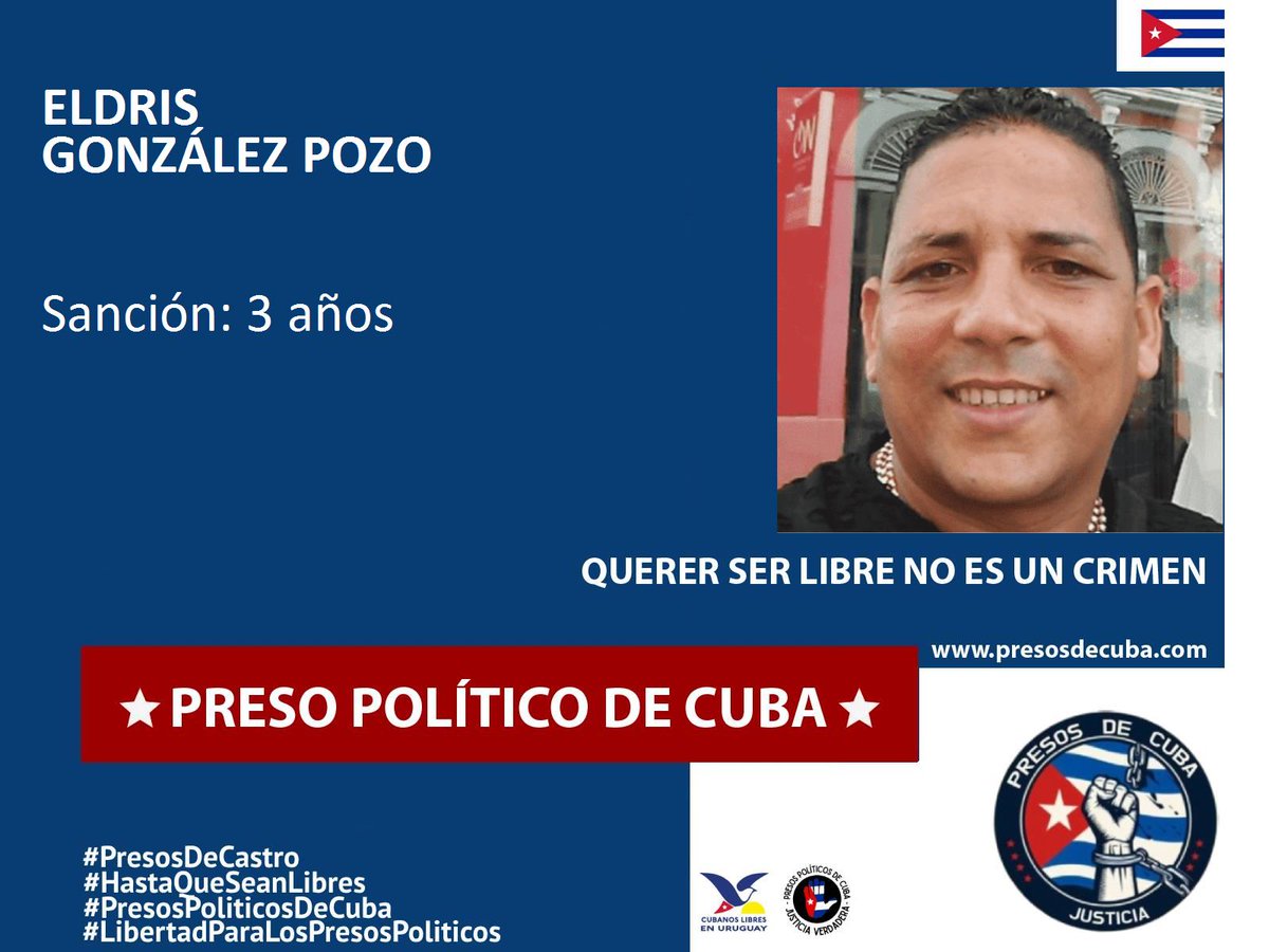 Nuestra misión es visibilizar a los #PresosDeCastro, y luchar con compromiso por cada uno de ellos #HastaQueSeanLibres 🇨🇺⛓️🙏 #BastaYA #Cuba #PresosPoliticosDeCuba @cubanoslibresuy