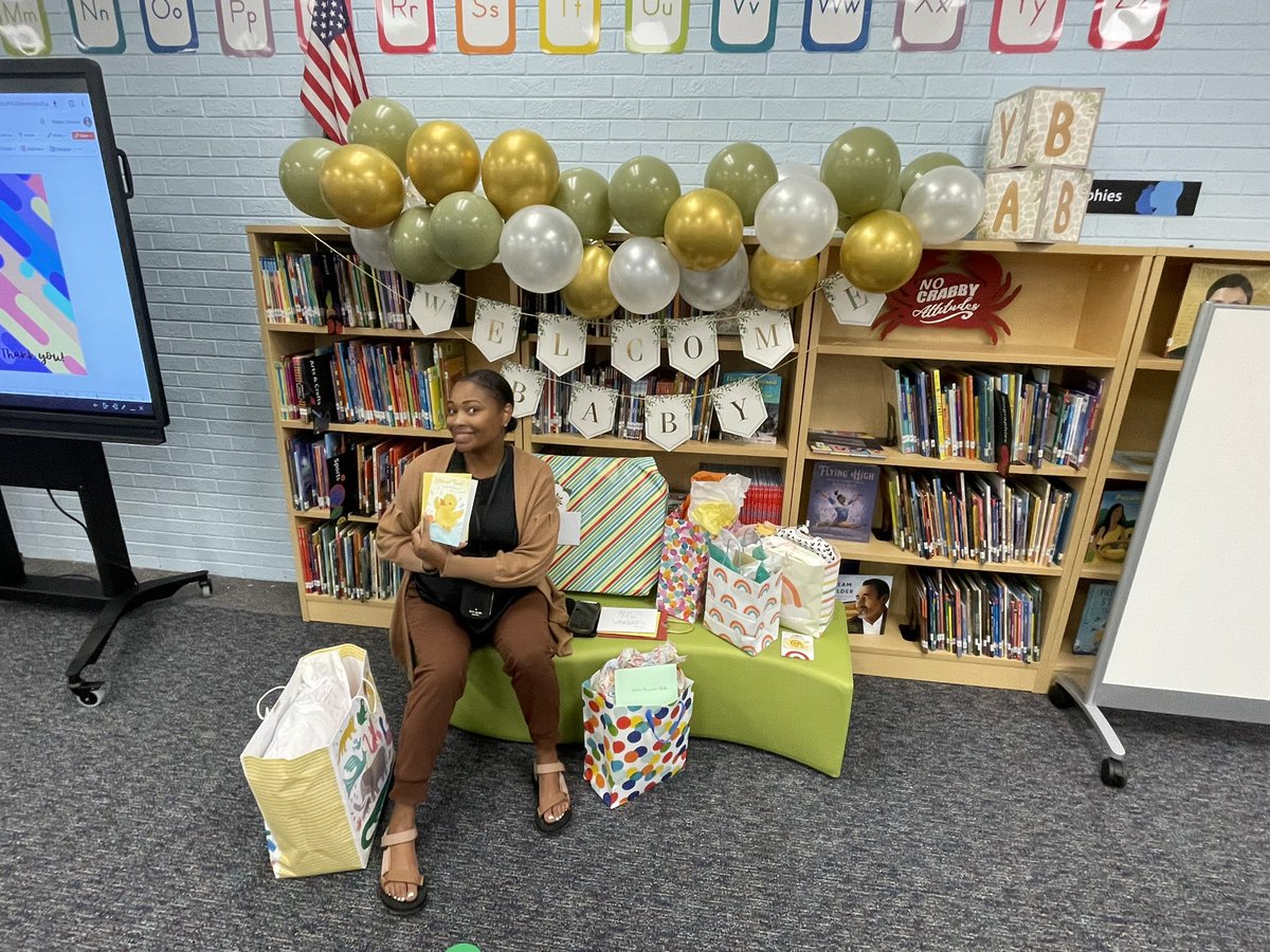 Celebrating with our staff today for their newest adventures! Happy retirement, Ms. Plott! Welcome soon, baby Gills! @ConeCougars #ChartYourCourse