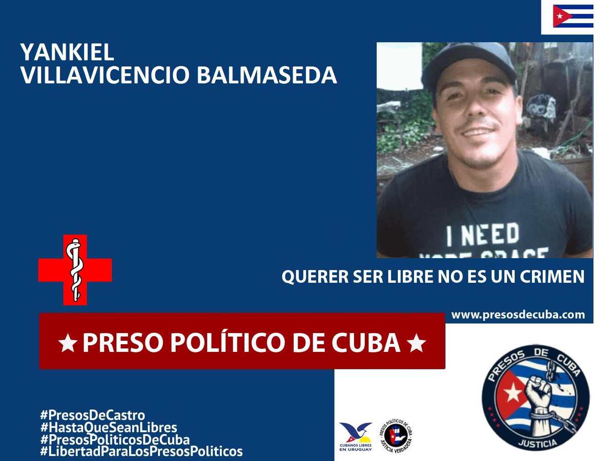 Nuestra misión es visibilizar a los #PresosDeCastro, y luchar con compromiso por cada uno de ellos #HastaQueSeanLibres 🇨🇺⛓️🙏 #BastaYA #Cuba #PresosPoliticosDeCuba @cubanoslibresuy