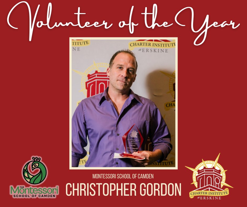 Meet our 2023-2024 Lynn Higgins Volunteer of the Year, Mr. Christopher Gordon from the Montessori School of Camden! Mr. Gordon has dedicated countless hours to ensuring that the school facility is well-maintained. Thank you to our volunteers for giving back to our children!