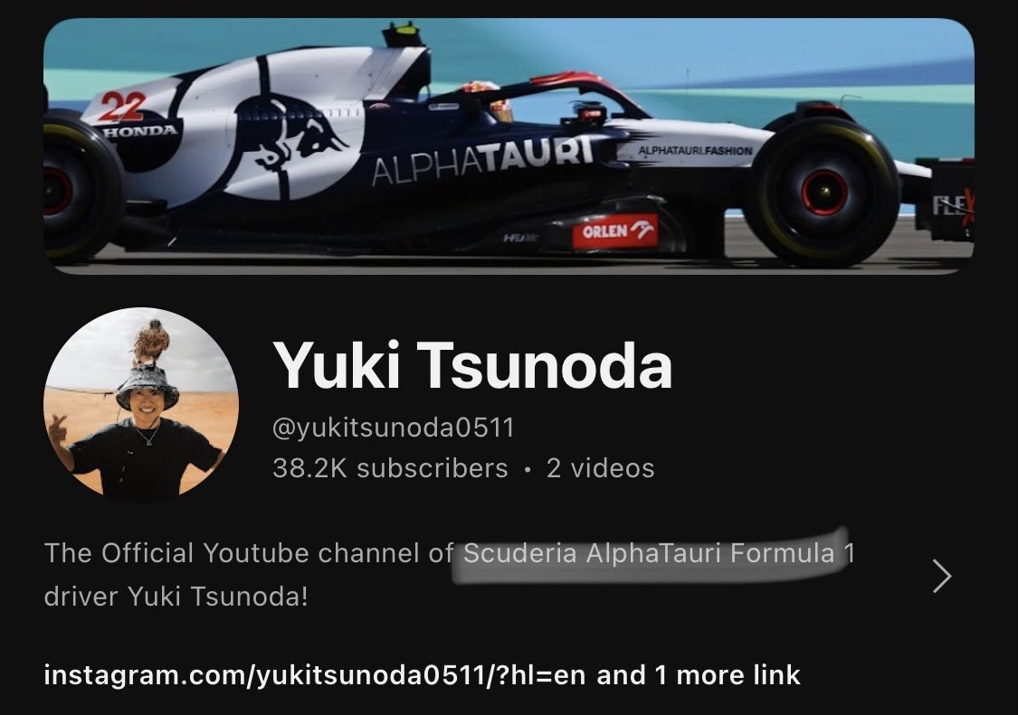 yuki tsunoda still holds onto the last remaining trace of alphatauri left on the internet