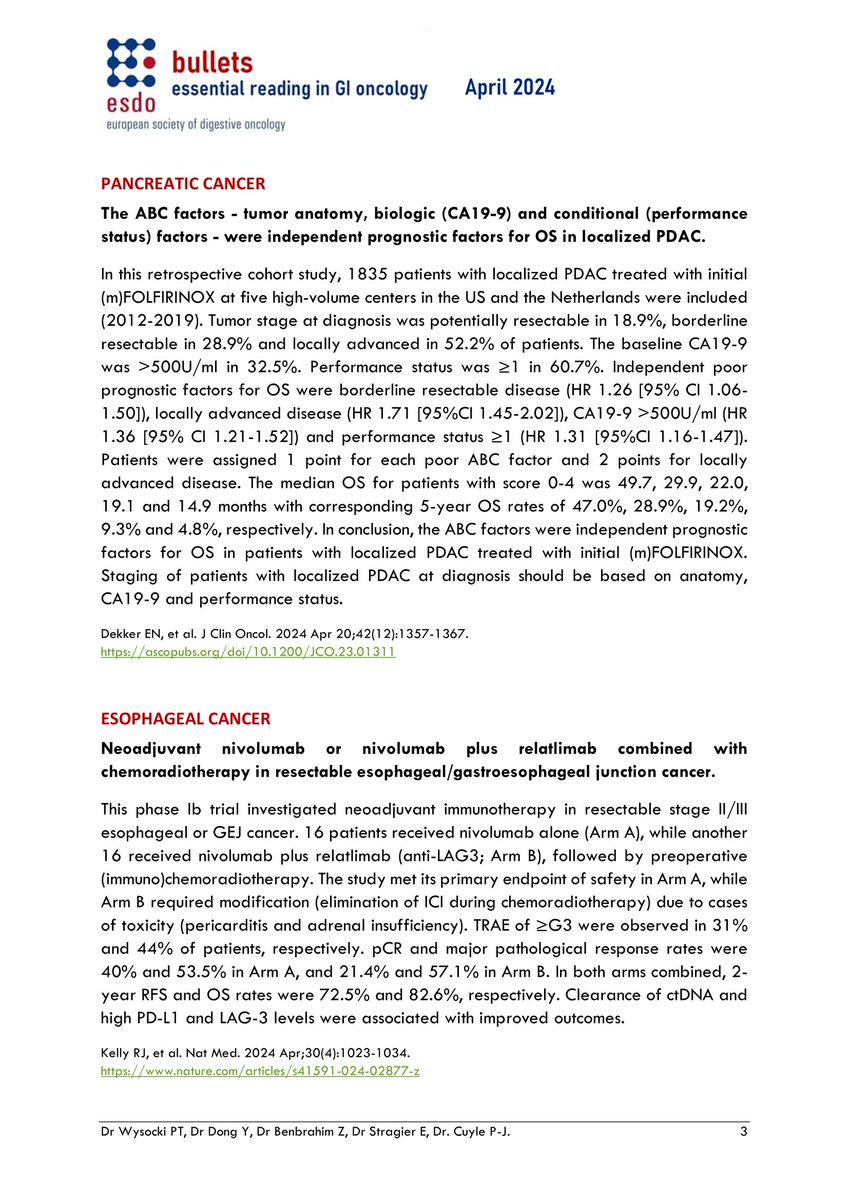 ESDO_tweets's tweet photo. Don't miss our Bulletin spotlighting GI Oncology papers from April 2024! 🚨
@my_ueg
https://t.co/1gA0MixFwB https://t.co/viWLNxVLq6