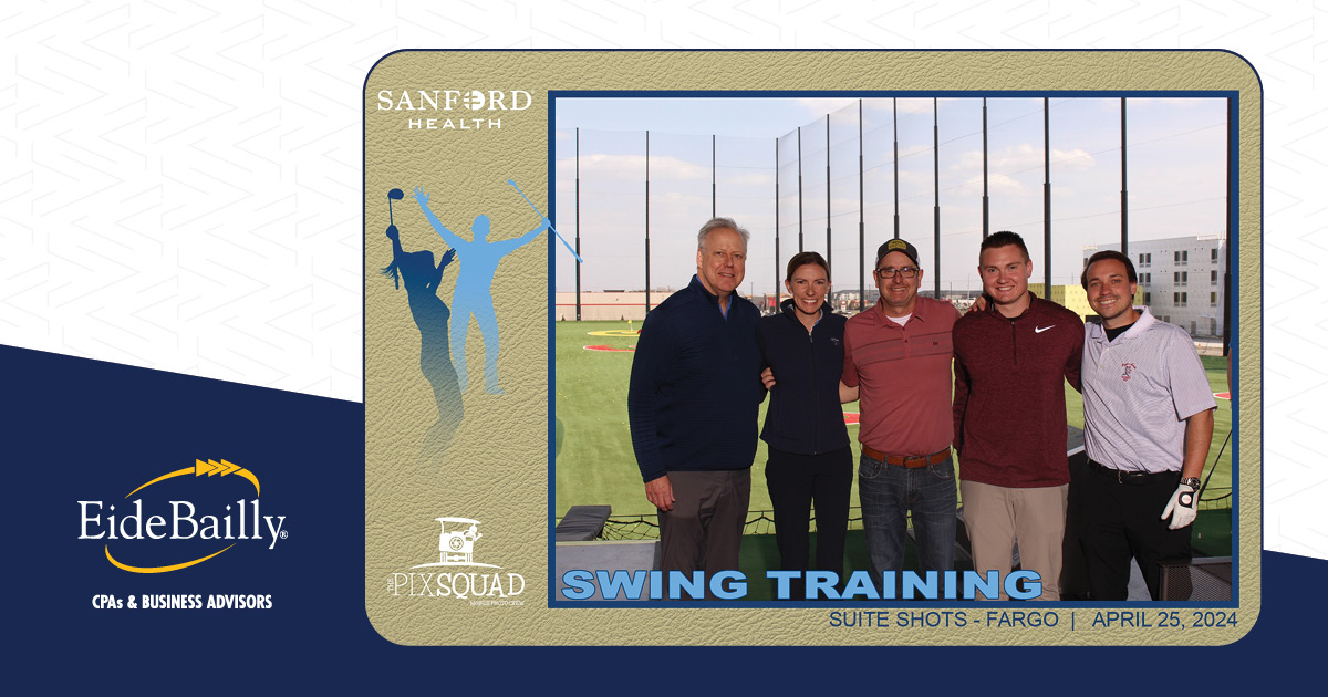 EideBaillyLLP's tweet photo. Eide Bailly recently sponsored &amp; attended the Roger Maris Swing Training event at @Suite_Shots. Proceeds from the event supported the @Sanford Roger Maris Cancer Center's Vision of becoming a national destination for cancer research, treatment, education &amp; training. #EBDoingGood https://t.co/pBn3GQIPpt