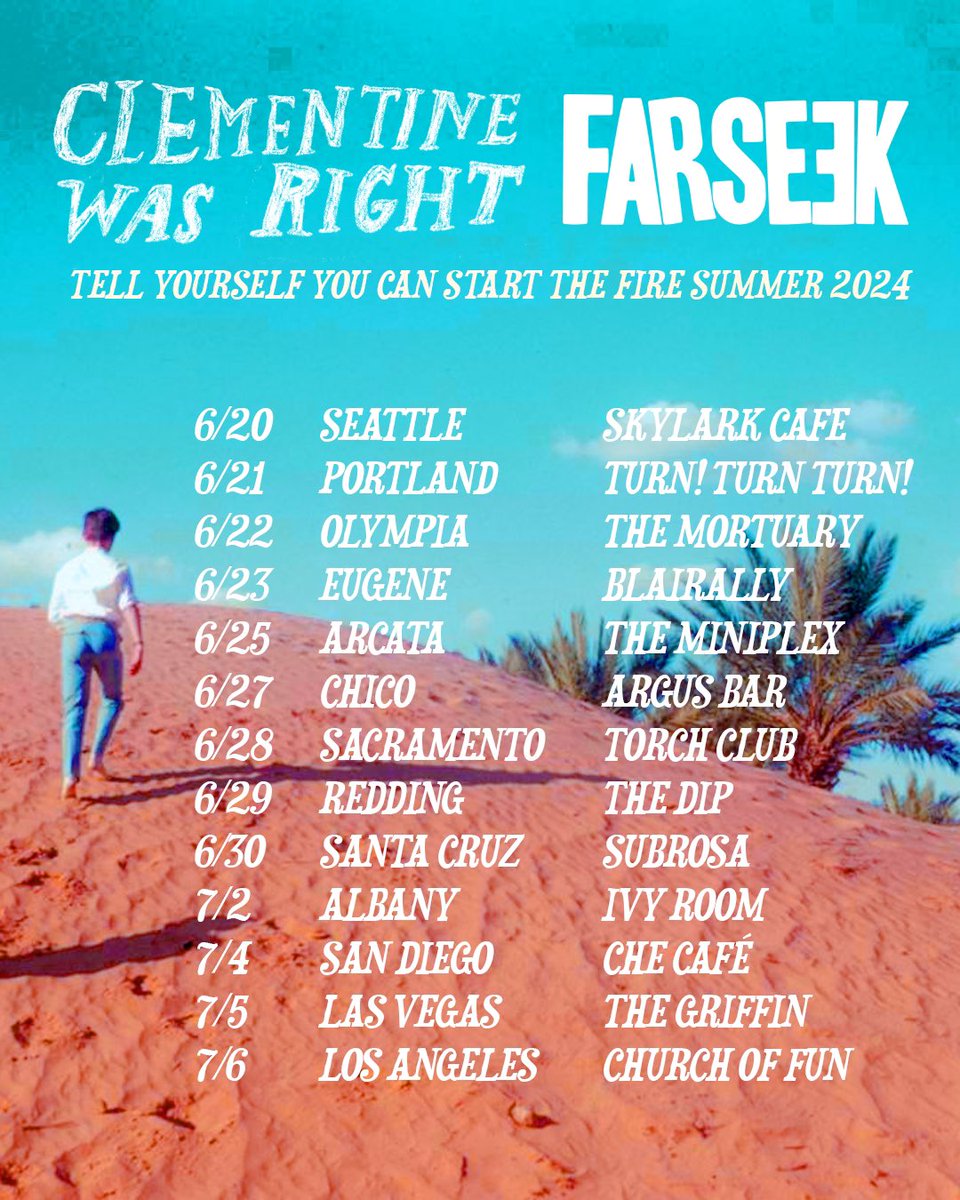 twistedbreadtie's tweet image. Rockin’ the west coast with Farseek and Clementine Was Right (@mikeayoung) this summer!
