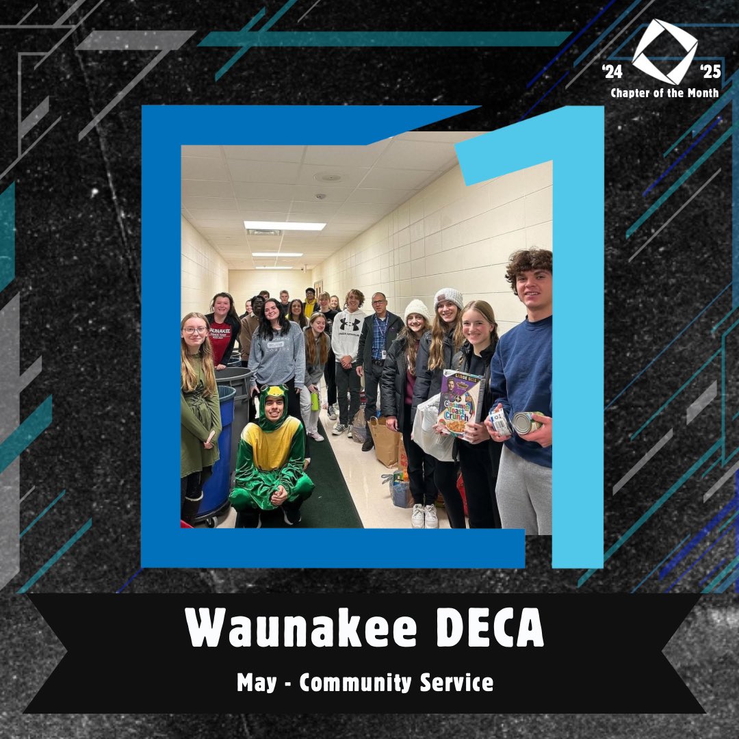 WI_DECA's tweet photo. Congratulations to Waunakee DECA for winning Chapter of the Month recognition for May!! #wideca #betheone #decacated https://t.co/HJQy6PP3D5