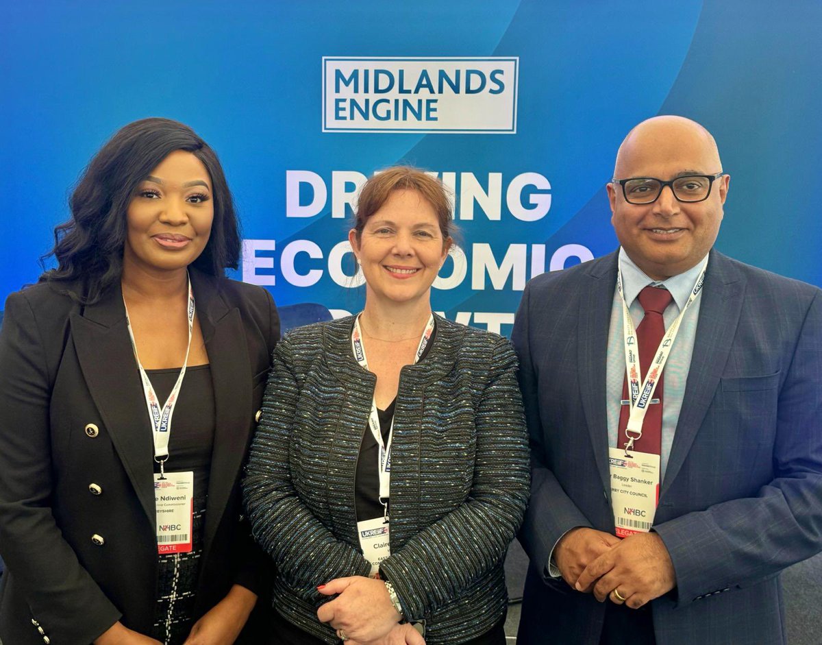 A really positive ending to the first day of @UKREiiF 🚀 It was a pleasure to be one of the speakers at the @midsengine investment reception and bang the drum for Derbyshire with @BaggyShanker and @NicolleNdiweni #MayorClaire