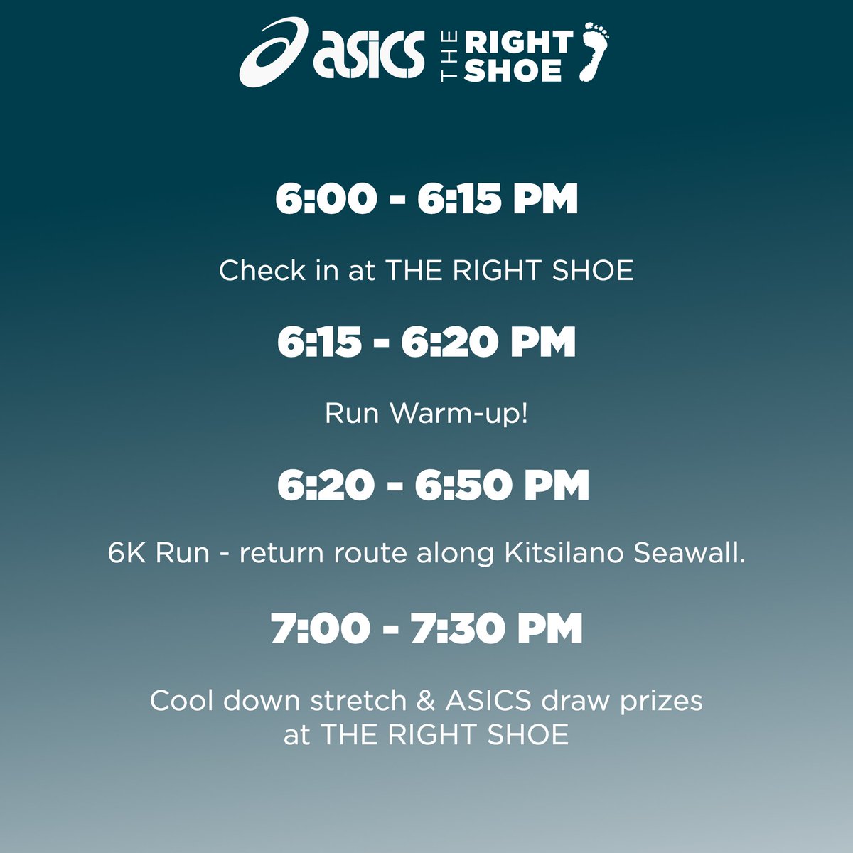 Global Running Day is June 5!

Join us and <a href="/ASICSamerica/">ASICS America</a> to test drive the newest ASICS models on a beautiful 6km loop of the Kitsilano seawall. 

Plus, join us at the store after for some awesome ASICS draw prizes! 

RSVP: tinyurl.com/bdhvk6ss