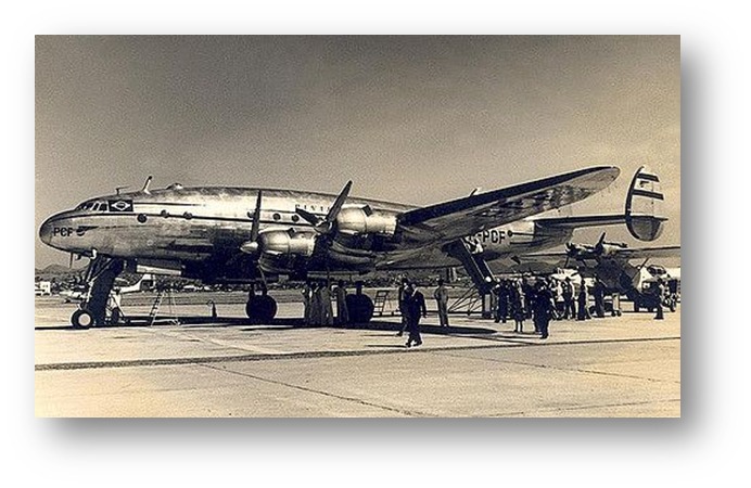 ERNIEBOND6's tweet photo. Photographic record of the "Lockheed L.049-46-26 Constellation", PP-PCF, from Panair do Brasil, which operated from July 1946 to July 14, 1962. https://t.co/lL0XDLwfEf
