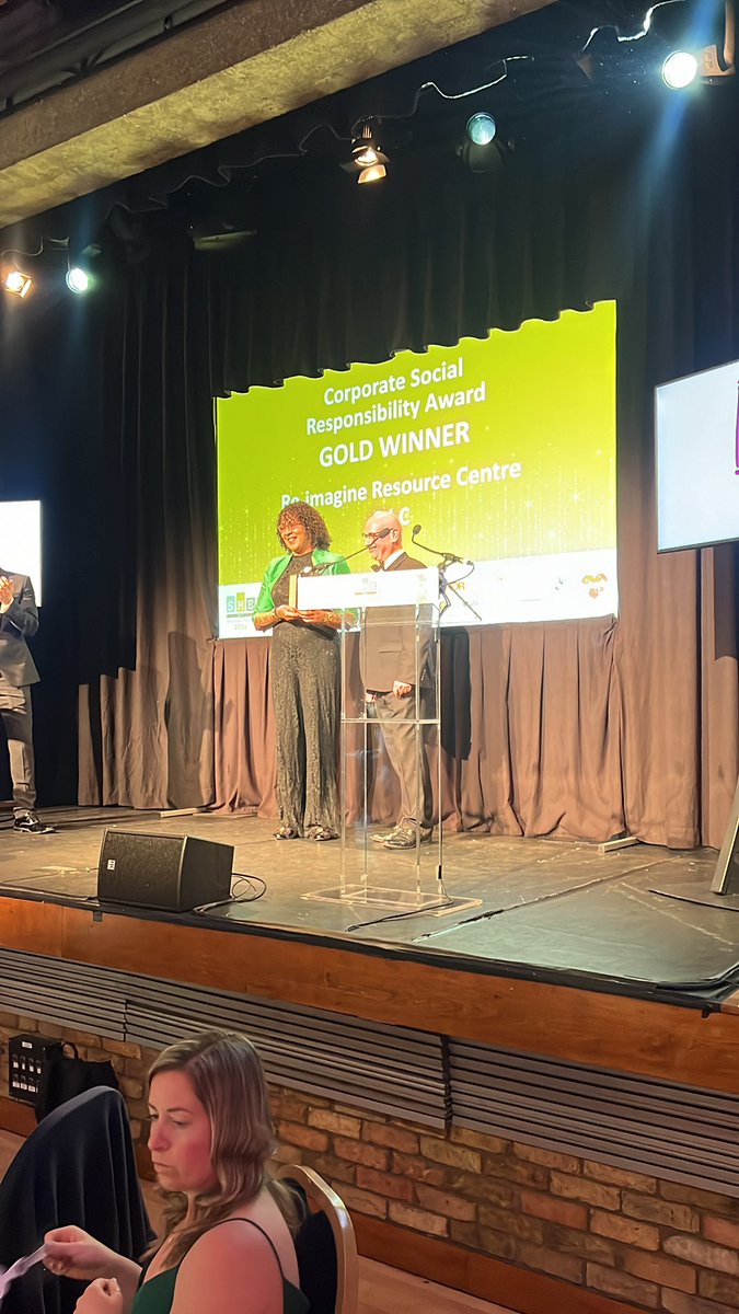 And our Gold Winner for the Corporate Social Responsibility Award goes to…Re-imagine Resource Centre C.I.C! #SMEEly