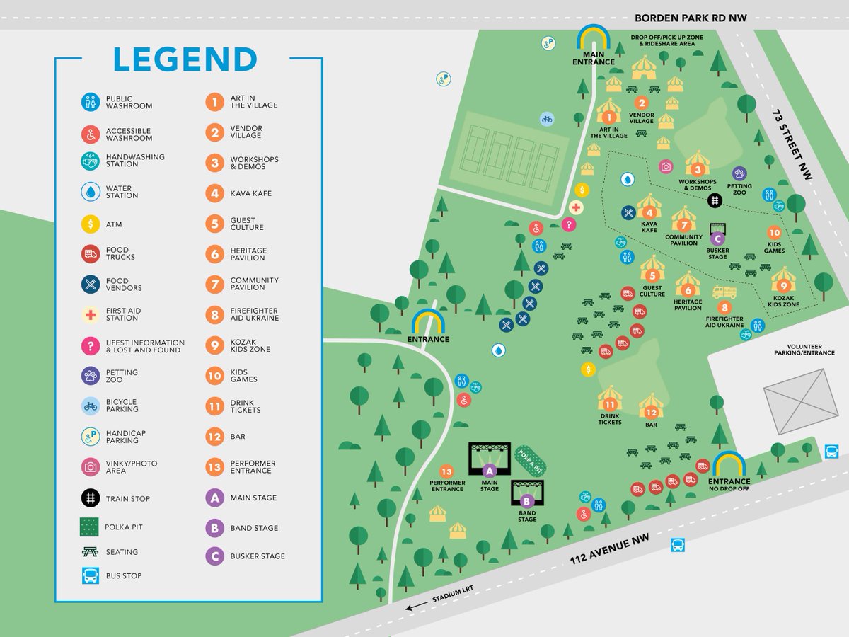 Here’s the #UFest2024 festival map! 🗺️ See you this weekend at Borden Park! 🥳 

#UFest #UFestYEG #yeg #yegevents #yegfestival