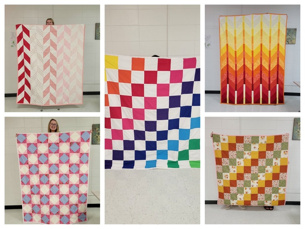 ib327schools's tweet photo. Congratulations to Mrs. Jatkowski’s students for creating these beautiful quilts this semester. We are incredibly proud of these students for the amount of time and effort they dedicated; what an accomplishment!  #ibtigerpride https://t.co/gyBEIhDuBP