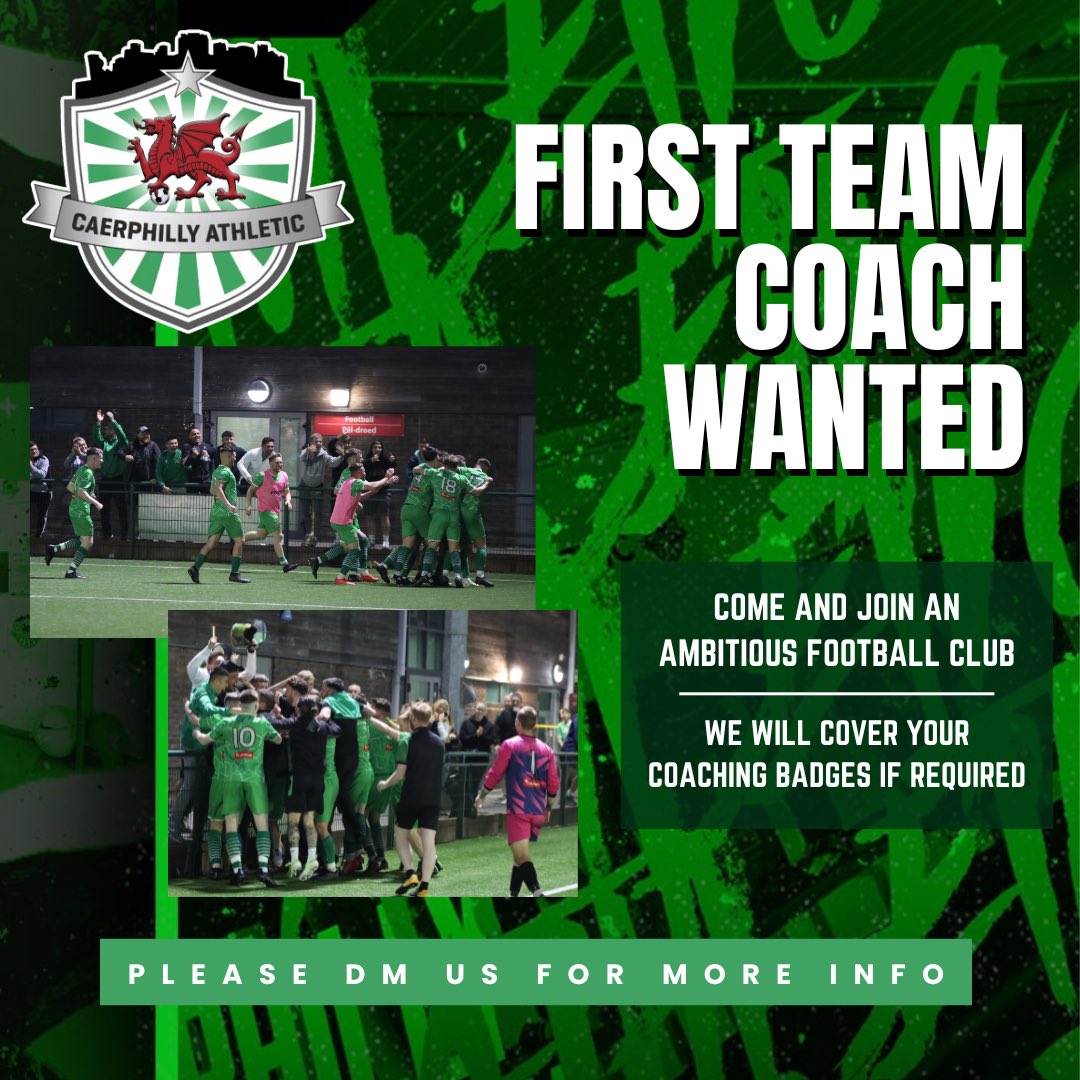 We Are Recruiting: Come and join our team! 

Ambitious Football Club
Gold Accreditation 
Solid Structure In Place

#RT

@SWALInfo <a href="/SWAllianceLge/">SW Alliance League</a> <a href="/SouthWalesFA/">South Wales FA</a> <a href="/CaerphillyObsvr/">Caerphilly Observer</a>