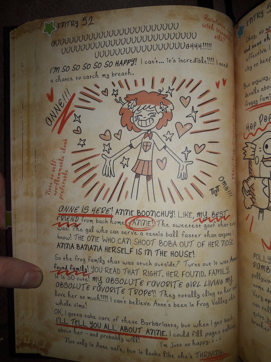 KkeefekyKyle's tweet photo. I started reading Marcy's Journal last December, but I've been slacking on it due to getting distracted by other things. So Thursday and Sunday I reread entries 1-51 to jog my Memory and finished them.
Anyway, time to meet Anne and the Plantar's.
#Amphibia #MarcysJournal https://t.co/VcJcZKeMkd
