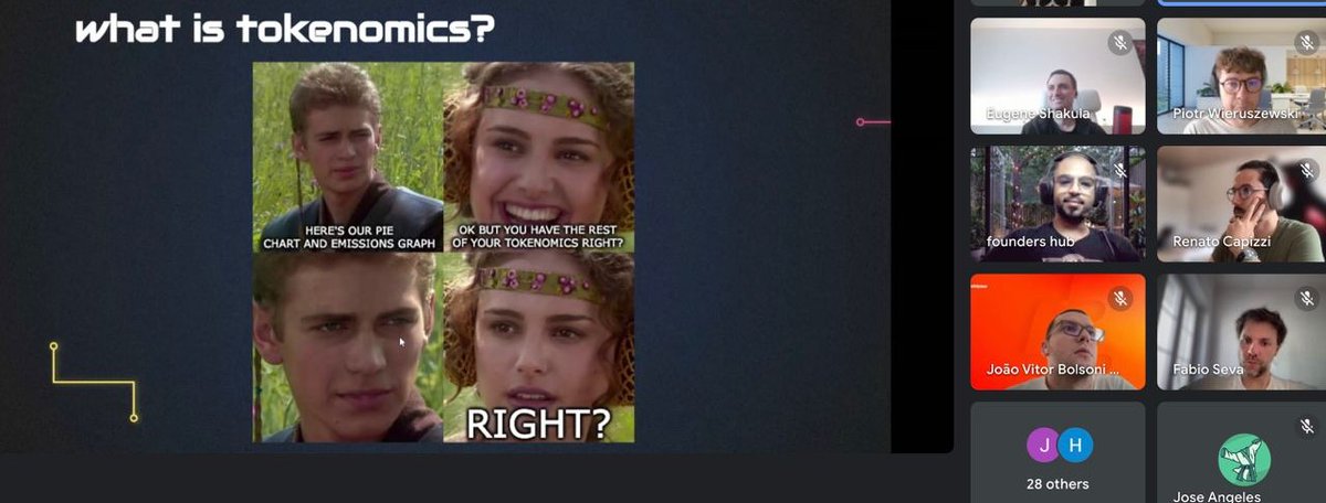 yardhub's tweet image. We wrapped up the first session of this week for #web3GrowthCamp Cohort 2. This workshop went through the Tokenomics Design Canvas hosted by a great mentor: @mattyTokenomics 

The discussion went over governance tokens, tokenomic design, network effects, incentive mechanisms,…