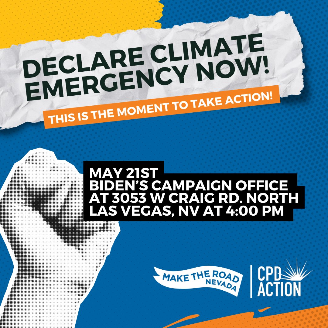 Declare a #ClimateEmergency! Drastic changes in policies are needed to address the #ClimateCrisis! transition to clean energy, ensuring worker safety, and access to affordable housing & healthcare! 🏡💼🌱 @POTUS @CPDAction 📣 Take action today: popdemoc.org/3K6nNeg