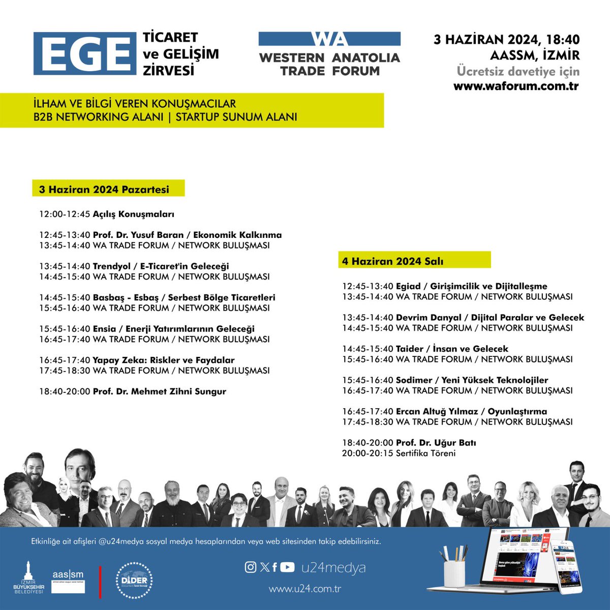 Ege Ticaret ve Gelişim Zirvesinde, Yeni Yüksek Teknolojiler Başlığında konuşma gerçekleştireceğiz.