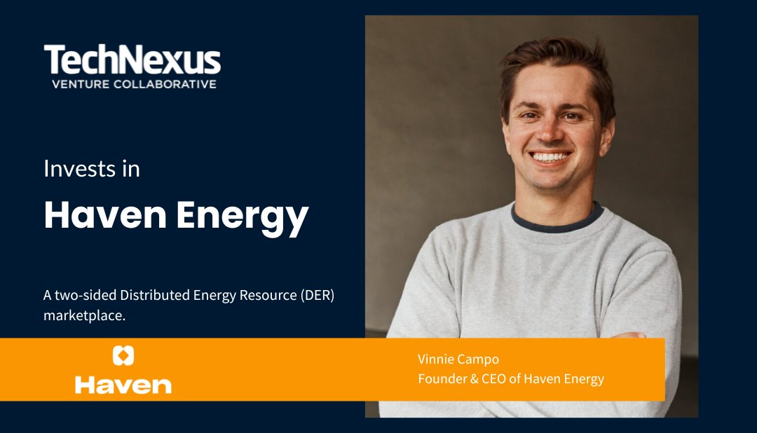 TechNexus Venture Collaborative (@technexus) on Twitter photo TechNexus is proud to welcome <a href="/haven_energy/">Haven Energy</a>, the two-sided Distributed Energy Resource (DER) marketplace, to our investment portfolio: technexus.com/2024/05/21/the… #EnergyIndependence #ResilientHomes #SustainableLiving TechNexus is proud to welcome <a href="/haven_energy/">Haven Energy</a>, the two-sided Distributed Energy Resource (DER) marketplace, to our investment portfolio: technexus.com/2024/05/21/the… #EnergyIndependence #ResilientHomes #SustainableLiving