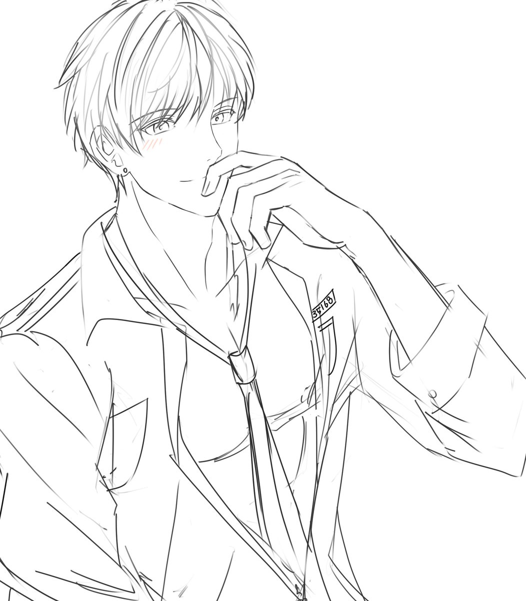 어제 그렸던 백기 수정해봄!