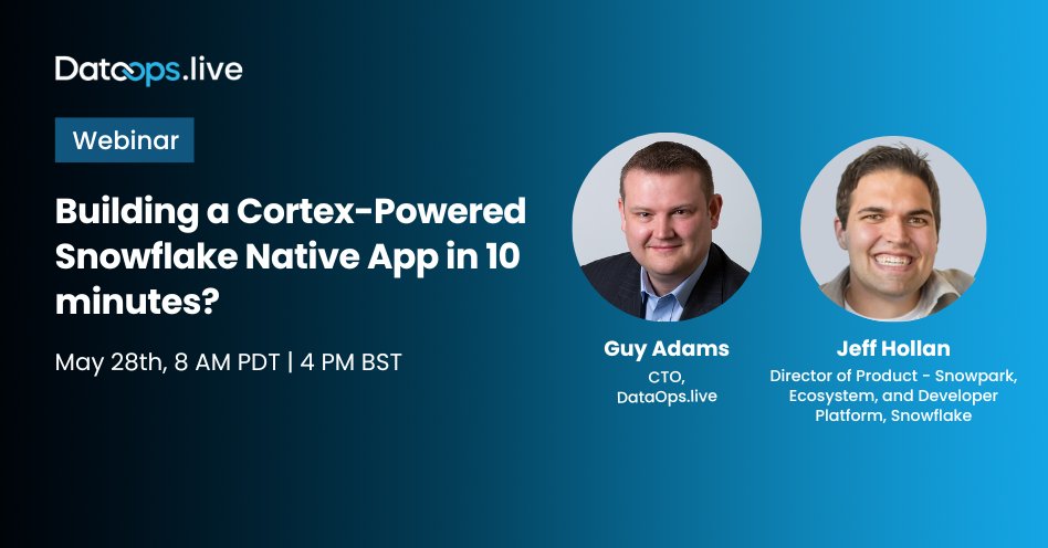 Can an #AI app with #Streamlit, #Snowpark, Snowpark Container Services ( #SPCS ) and UDFs really be created and launched in 10 minutes flat?

Join us and @Snowflake next Tuesday and find out!

Register Now: hubs.la/Q02y1sVV0 

#dataops #dataproducts