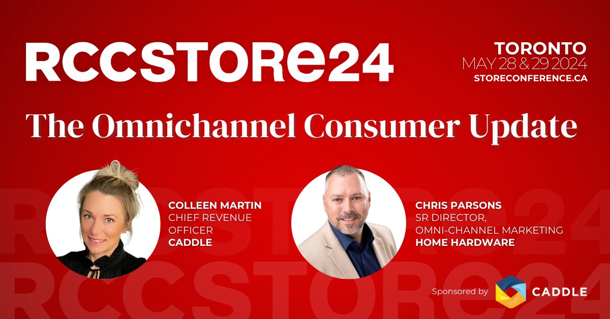 CaddleCanada's tweet photo. 🚨 Big News! Caddle is hitting the stage at #RCCStore24 on May 29! Join us for The Omnichannel Consumer Update with Colleen Martin, CRO of Caddle, & Chris Parsons, Sr. Director of Omnichannel Marketing at Home Hardware.
#RetailTrends #Omnichannel #ConsumerInsights #HomeHardware https://t.co/29HVbc3v7V