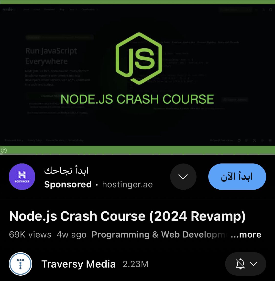 Starting to learn Node.js! 🚀
