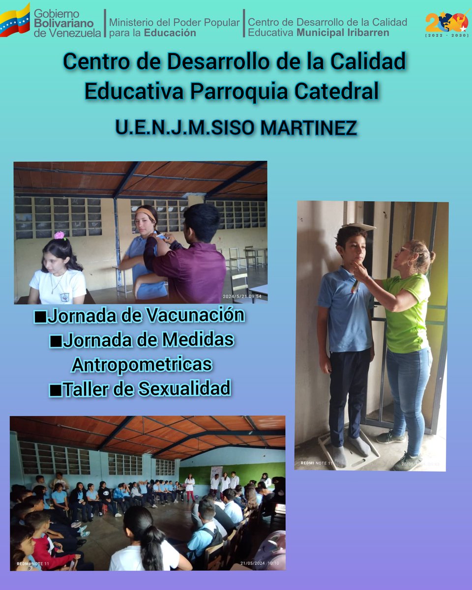 cdcepcatedral1's tweet photo. ■Jornada de Vacunación/y Taller de Sexualidad en Liceo Siso Martinez. 
Atendiendo a la Población Estudiantil y personal de la Institución.Con el apoyo de La Licencia Karolina Mendoza del CDI y la Dra Yackeline Fernandez 
■Jornada de Medidas Antropometricas. https://t.co/m179gqAPcg