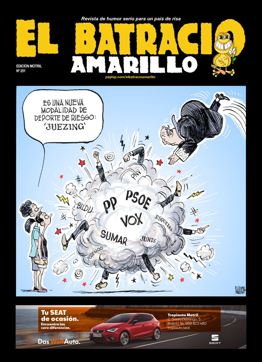 !YA ESTÁ EN LA CALLE!  Otro número más del batracio amarillo. Esta vez a cargo de otro de los grandes maestros del humor gráfico y del periodismo,  @taverinez  
Muy agradecidos, maestro.  
Píllate el número completo aquí, colabora con 2 euros:
payhip.com/b/TNSiW