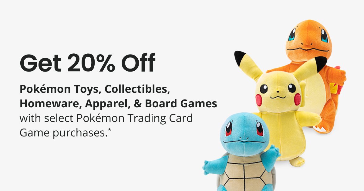 Buy select Pokémon Trading Card Games to unlock an exclusive offer: up to 20% off Pokémon toys, collectibles, homeware, apparel & board games!
Unleash your inner Pokémon Master & shop now: bit.ly/4bO4iD5
#GameStop #Pokemon #GottaCatchEmAll