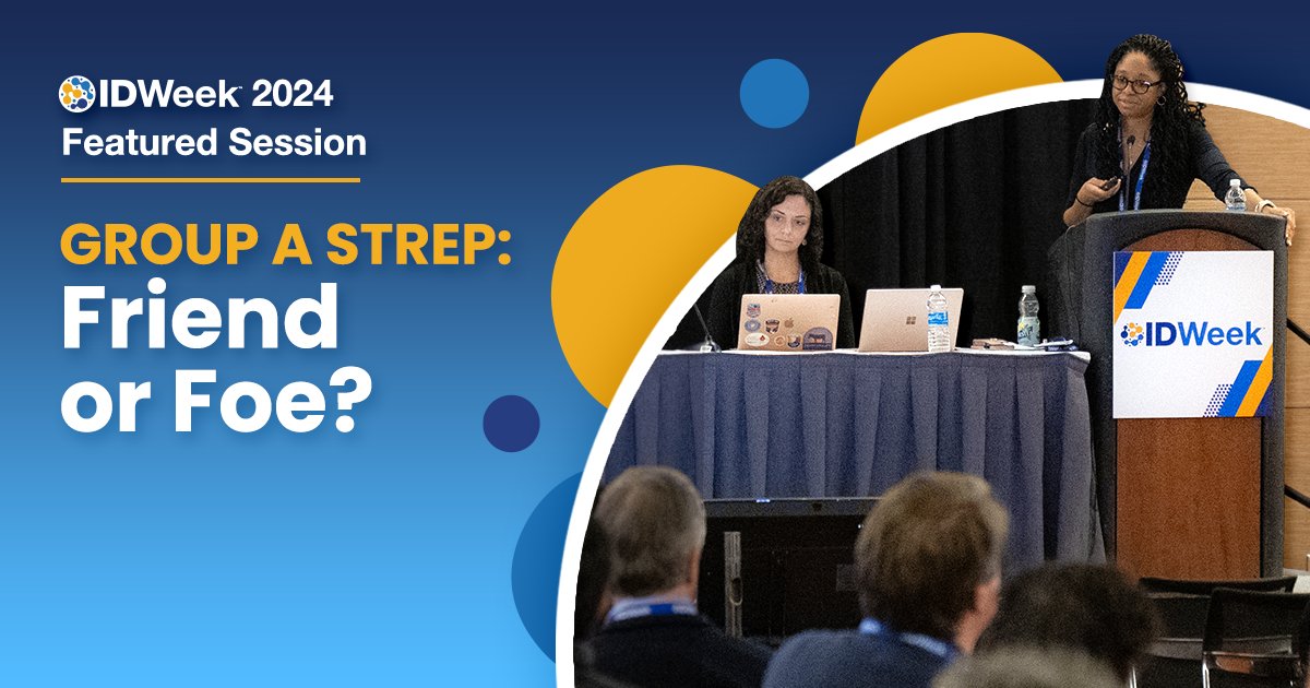 Catch “Group A Strep: A Familiar Friend or Emerging Foe?” at #IDWeek2024! IDWeek 2024 Registration is open for members of @IDSAinfo, @HIVMA, @SIDPharm, @SHEA_Epi and @PIDSociety! Secure your hotel room before registration opens to the public on June 4: idweek.org/registration?u…